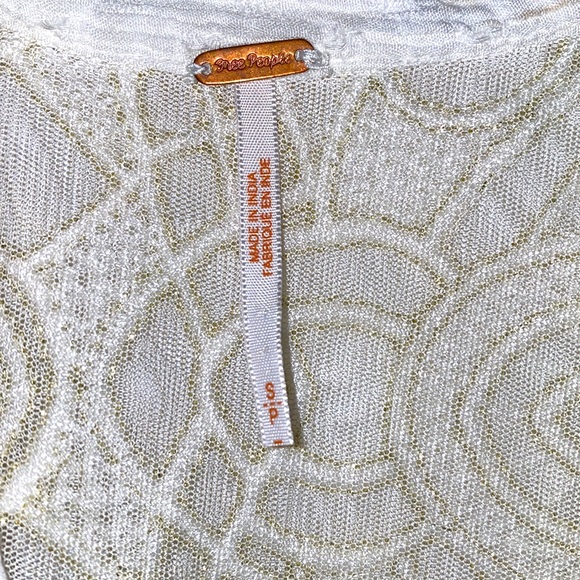 FREE PEOPLE Canyon Rose Button Down Top in Ivory - Picture 9 of 10